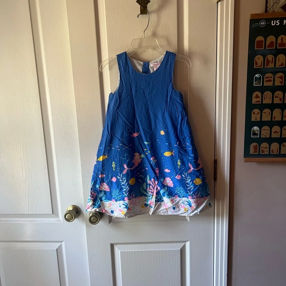 Tommy Bahama Blue Dress with Ocean Theme